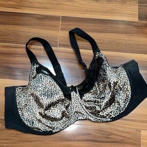 46DD Goddess cheetah animal print unlined bra